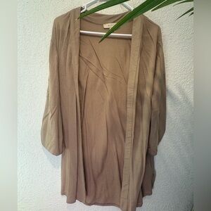 Tan cardigan light weight material